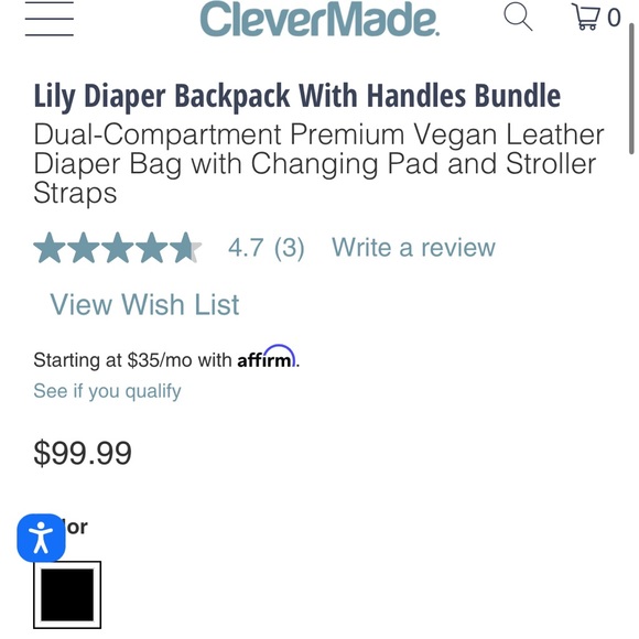 Lily diaper backpack with handles bundle-brown - Picture 4 of 5